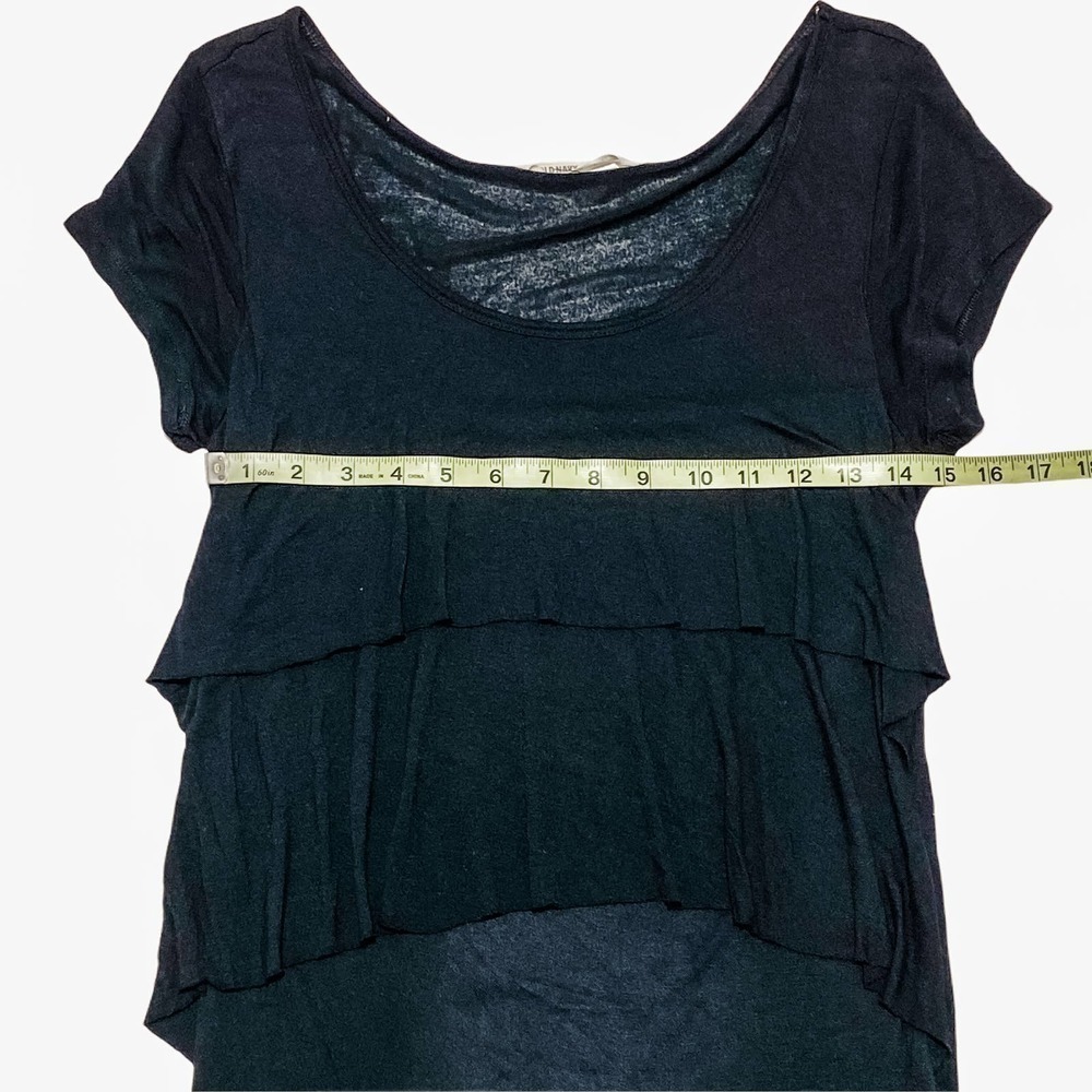 OLD Navy Black Layered Tiered Blouse Size Medium - Picture 7 of 11